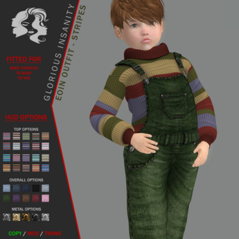 Second Life Marketplace - [ gi ] Eoin Outfit - Stripes